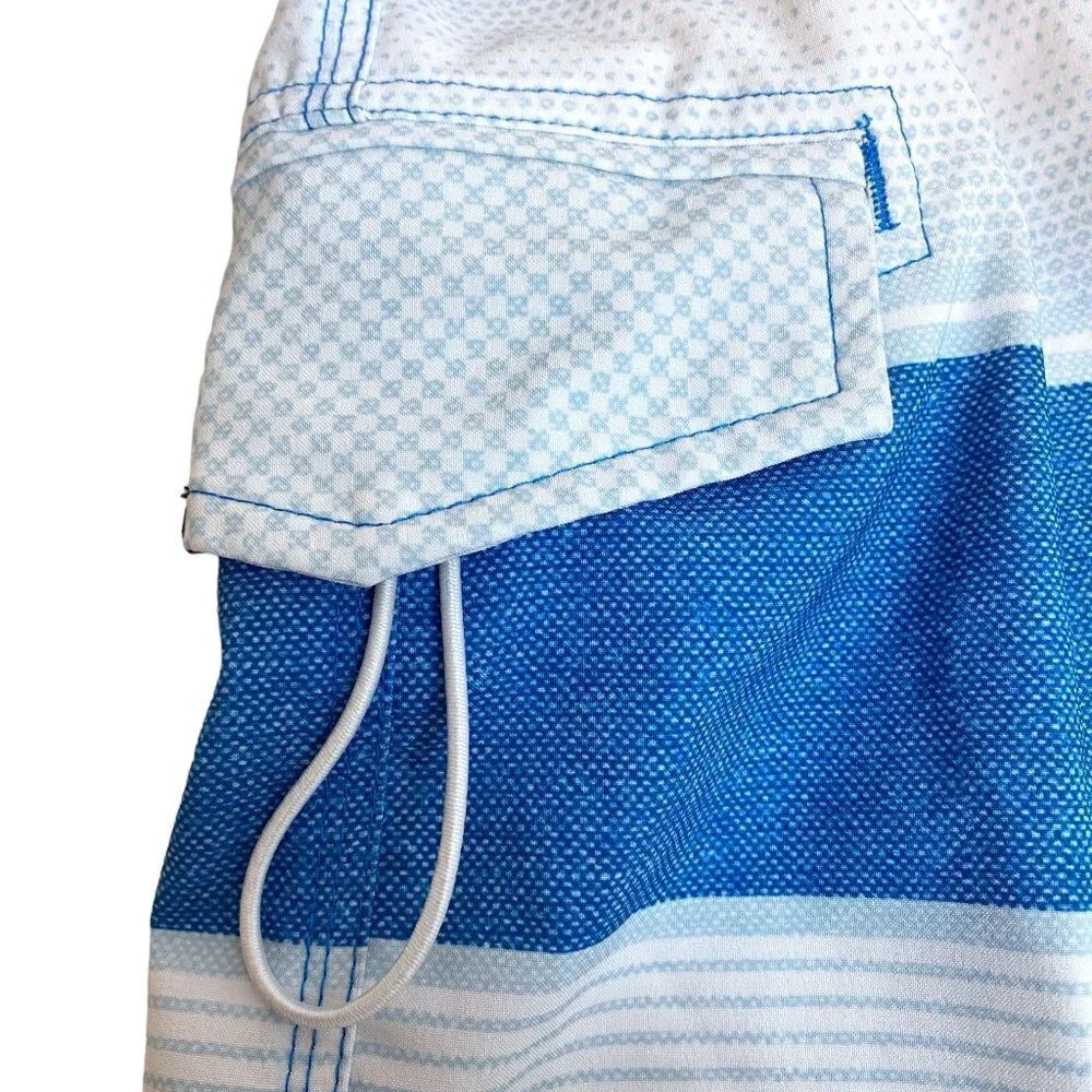 Ezekiel Boardshorts Mens Size 30 Surf Swim Shorts Blue White Size 30